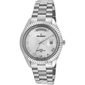 Peugeot Reloj de lujo con bisel acanalado de acero_1