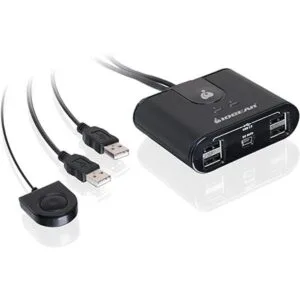 IOGEAR USB 2.0 2x4 Peripheral Switching Hub 2 PC Share To_4