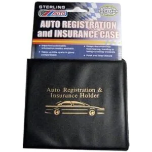 Funda cartera negra para documento de seguro registro_4