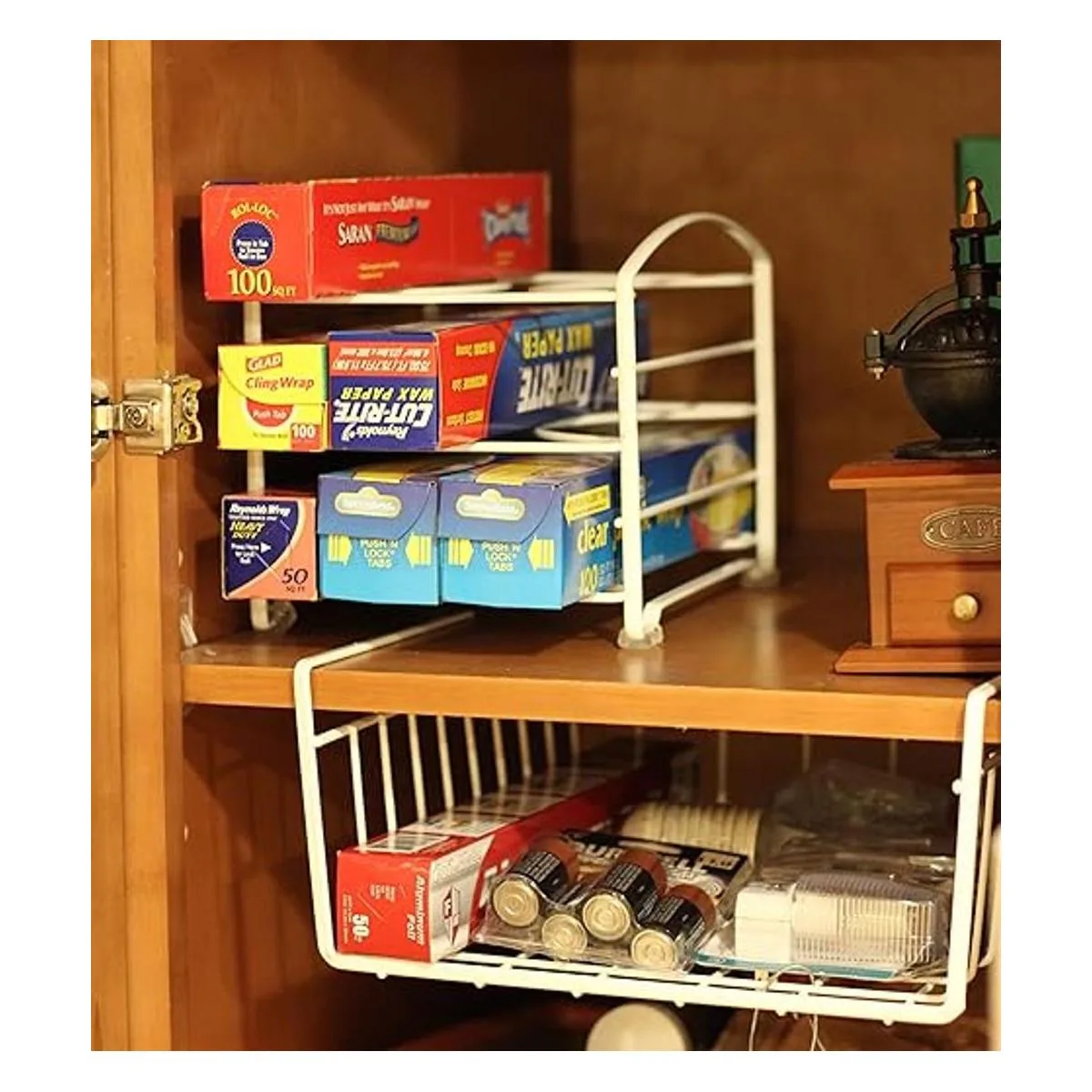 Estante organizador para envoltorios de cocina marca_4