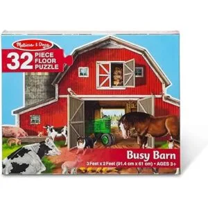 Melissa Doug Rompecabezas de suelo con forma de granero_5