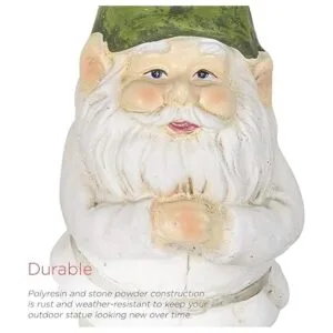 Alpine Corporation Decoración de estatua de gnomo de_4