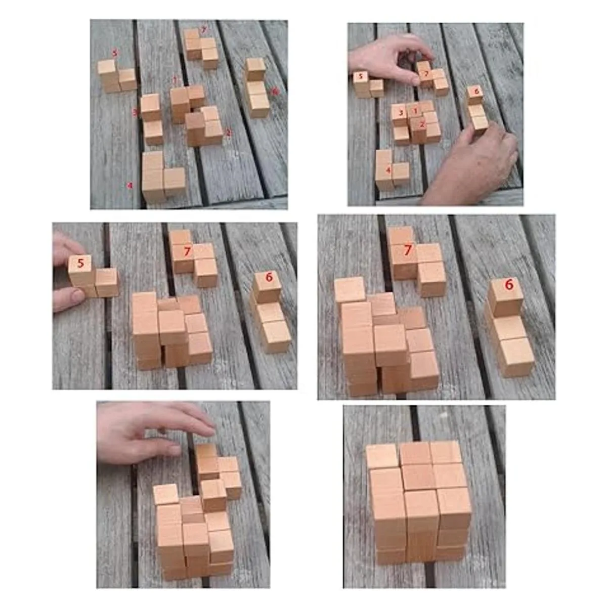 Rompecabezas de madera grande TOWO Soma Cube_4