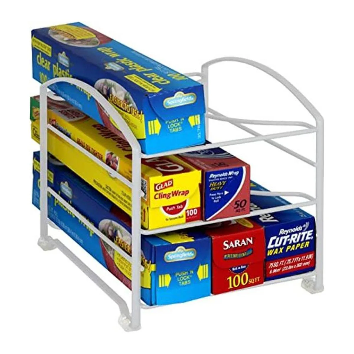 Estante organizador para envoltorios de cocina marca_1