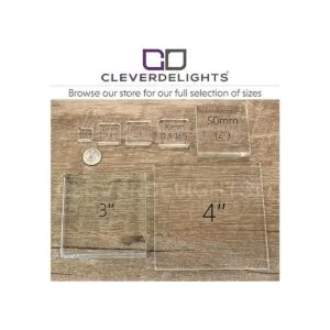 CleverDelights Azulejos cuadrados de vidrio de 1.0 in 20_4