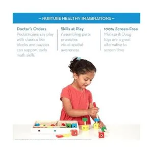 Kit de construcción de madera Melissa Doug en una caja