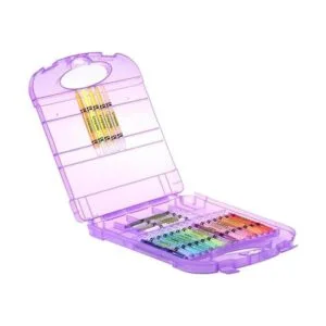 Conjunto de 25 mini crayones 40 hojas de papel y estuche_2