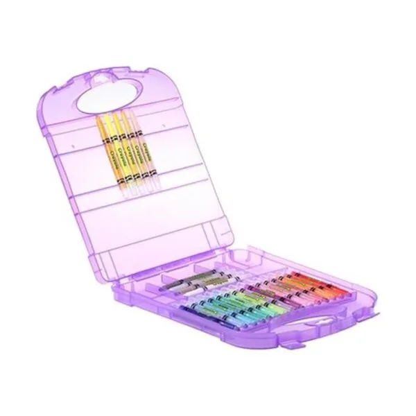 Conjunto de 25 mini crayones 40 hojas de papel y estuche_2