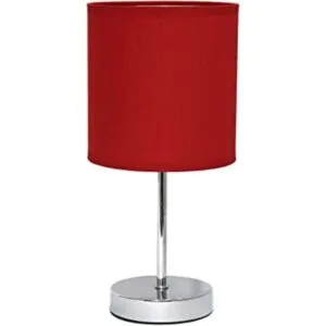 Simple Designs Mini lámpara de mesa básica cromada con_1