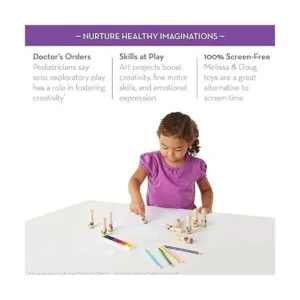 Melissa Doug Juego de sellos Deluxe Happy Handle con 10