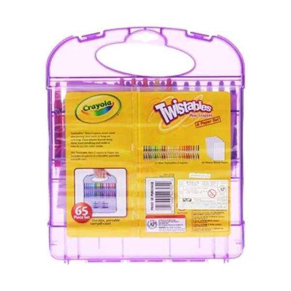 Conjunto de 25 mini crayones 40 hojas de papel y estuche_4