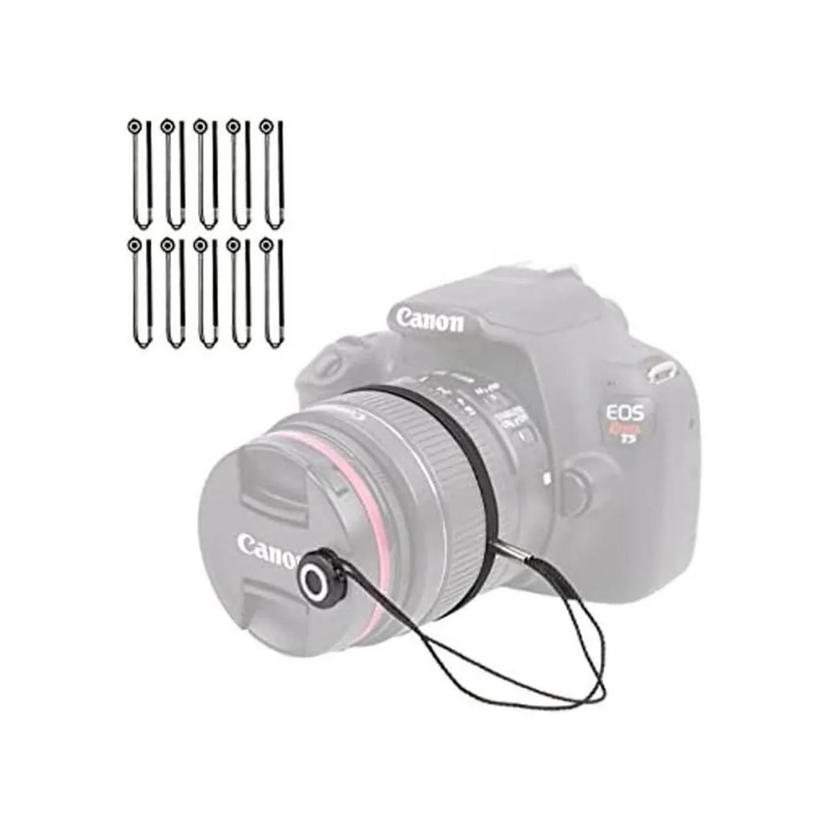 FotoTech Soporte para tapa de lente de cámara con cuerda_1