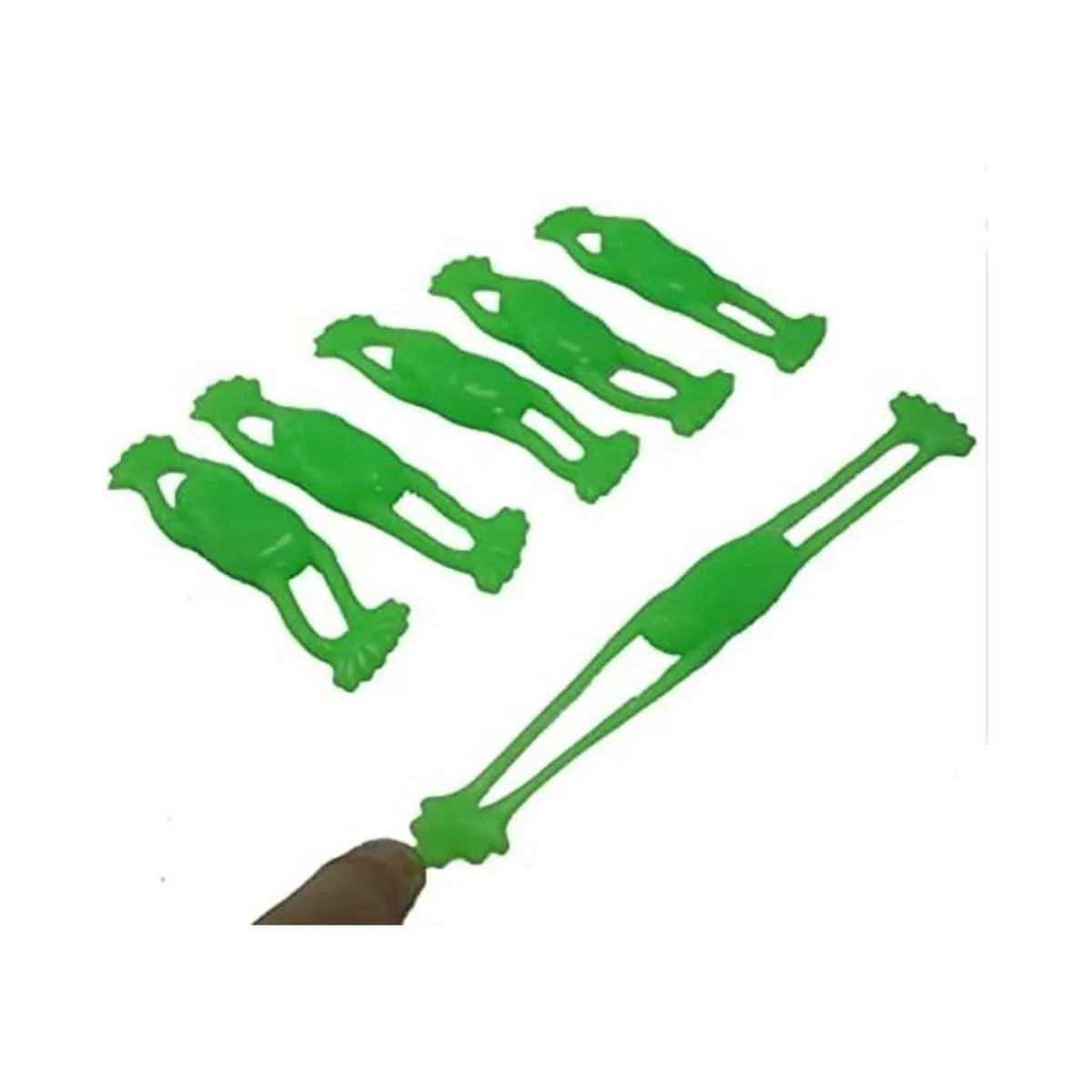 Kids Party Favors Green Flying ranas Safe Stretchable_1