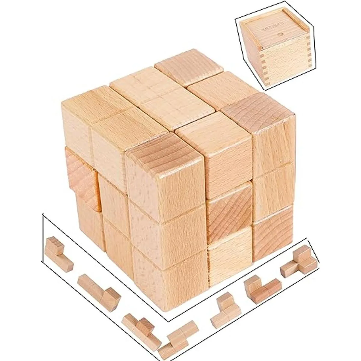 Rompecabezas de madera grande TOWO Soma Cube_6