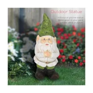 Alpine Corporation Decoración de estatua de gnomo de_5