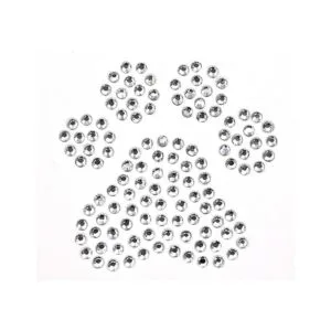 Conjunto de 8 Paws Clear Rhinestone Hierro Sobre Paws de