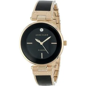 Anne Klein reloj de pulsera con diamantes AK1414BKGB_1