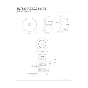 Kingston Brass DLT5301A2 Kit de drenaje de tina de_2