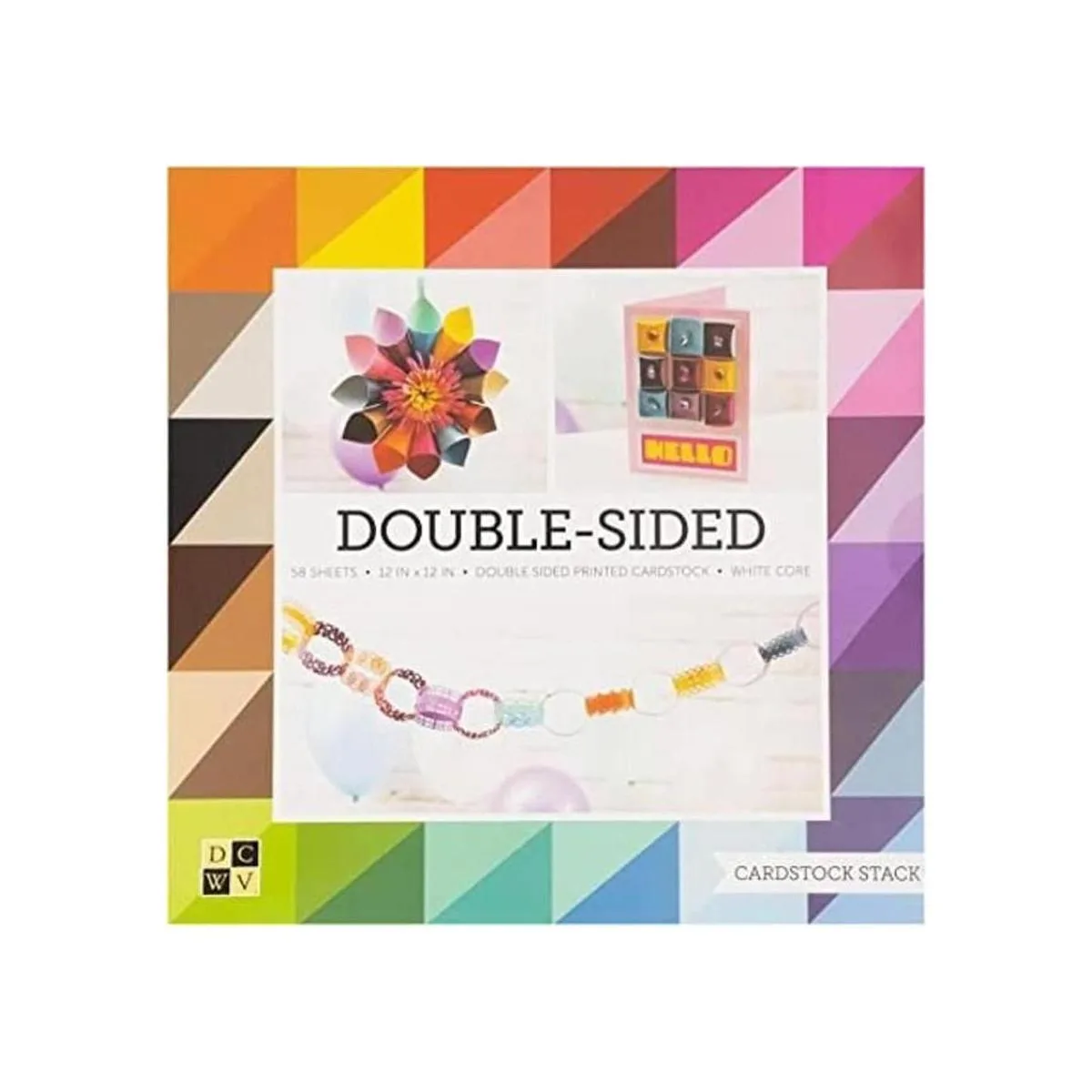 DCWV Bloc de cartulina de doble cara texturado 58 hojas