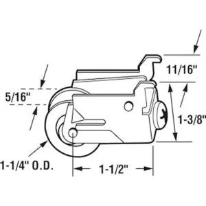 PrimeLine D 1752 Rodillo de puerta corredera con_2