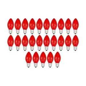 Creative Hobbies Box de 25 bombillas Rojo Opaco Steady_4