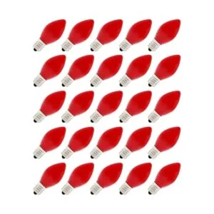 Creative Hobbies Box de 25 bombillas Rojo Opaco Steady_1