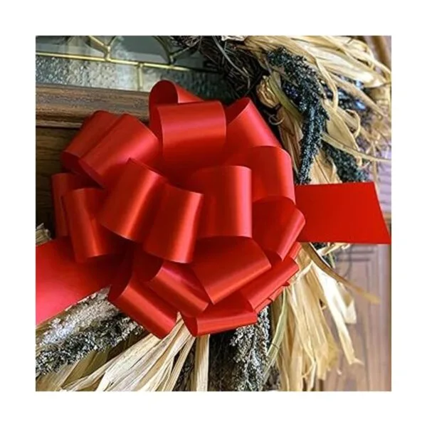 Cinta roja grande para moños para regalos de Navidad 9_2