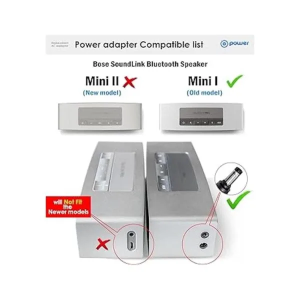 TPower Adaptador de CA compatible con cable largo Bose_3