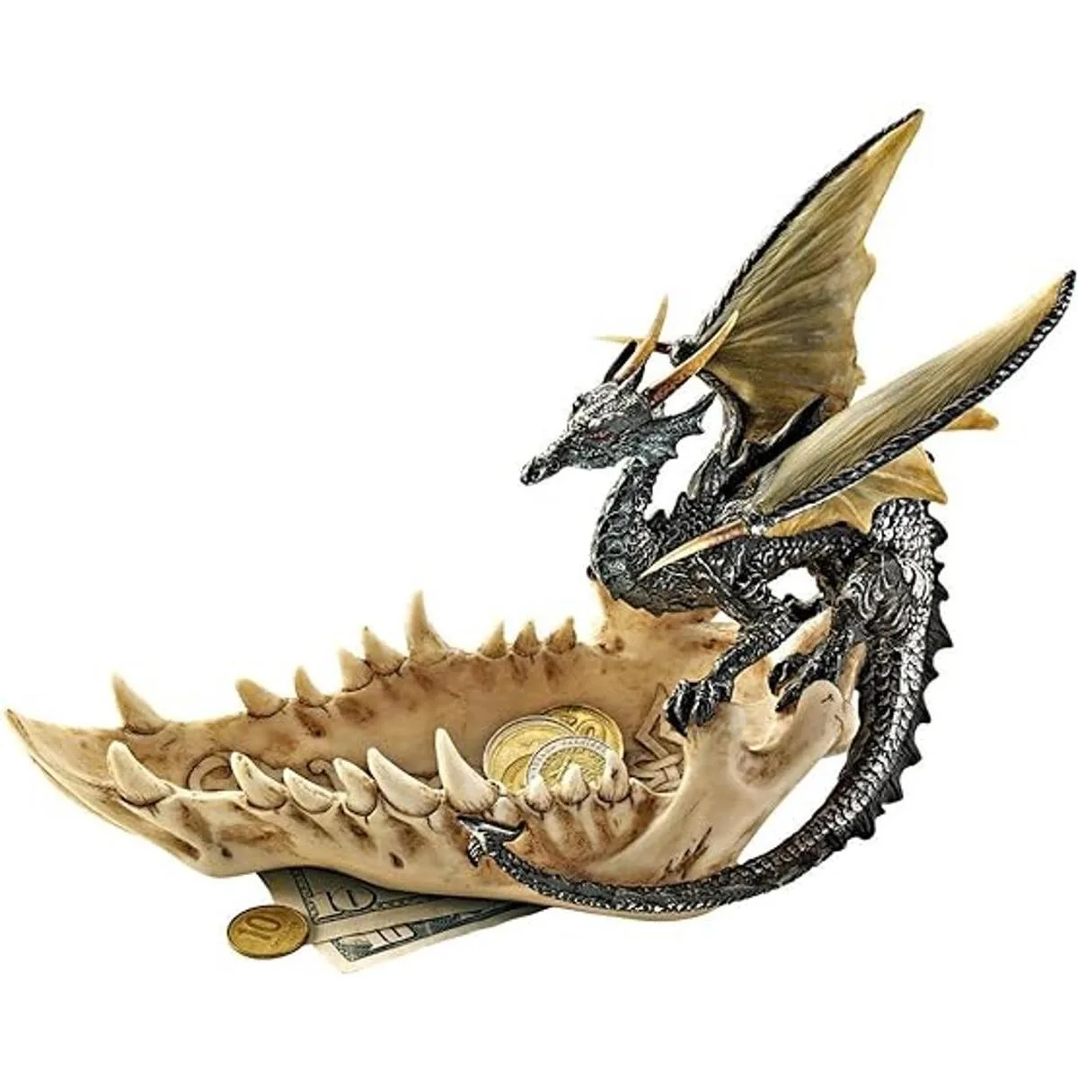 Design Toscano QS91305 Jaw of the Dragon Plato de estatua_1