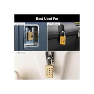 BRINKS Candado reiniciable de 4 esferas de latón macizo