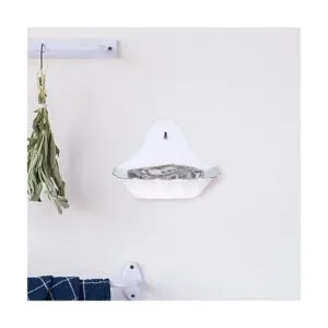 Creative Coop DA1988 Jabonera de metal esmaltado blanco_2