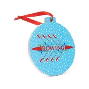 ChalkTalkSPORTS Adorno de porcelana con silueta de remo_1