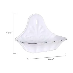 Creative Coop DA1988 Jabonera de metal esmaltado blanco_4