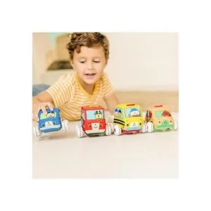 Juego de coches con cuerda hacia atrás para niños_6