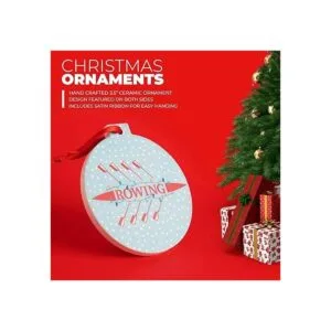 ChalkTalkSPORTS Adorno de porcelana con silueta de remo_3