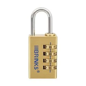 BRINKS Candado reiniciable de 4 esferas de latón macizo