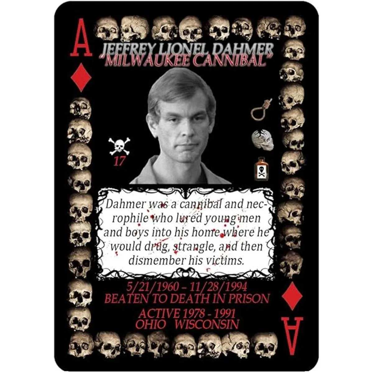 Serial Killer Cards 54 cartas únicas de asesino en serie_2