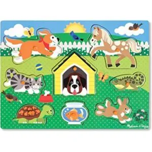 Rompecabezas Melissa Doug Rompecabezas de mascotas Peg_1