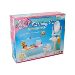 Baño con bañera y juego de tocador de Barbie. Juego de_1