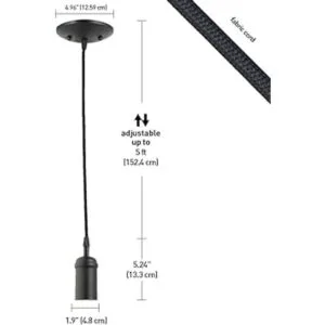 Globe Electric 64906 Edison Lámpara de techo 64906_3