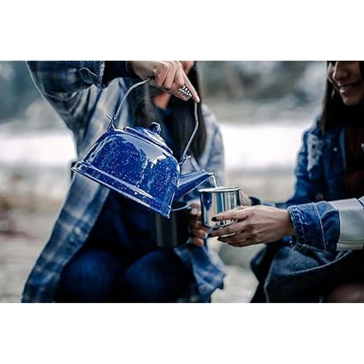 Stansport Hervidor de té esmaltado 3 cuartos de galón