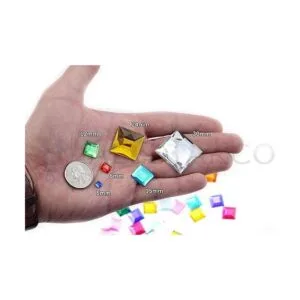 Allstarco Diamantes de imitación acrílicos cuadrados con