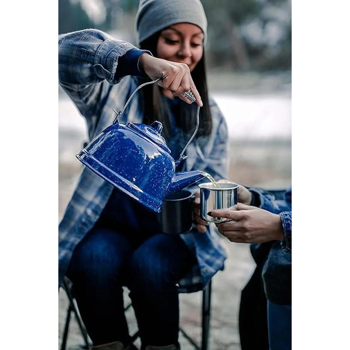 Stansport Hervidor de té esmaltado 3 cuartos de galón