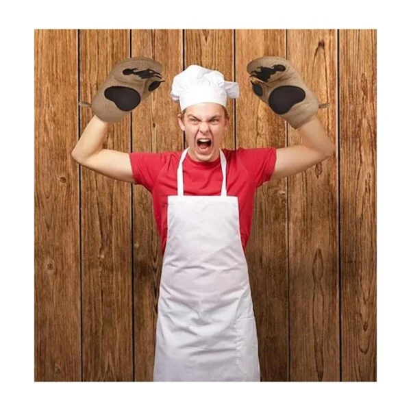 Juego de 2 guantes para horno de garras de oso marca_3
