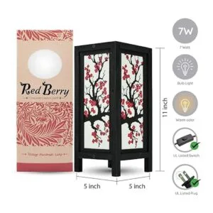 Lámpara de mesa del cerezo en flor japonés diseño_2