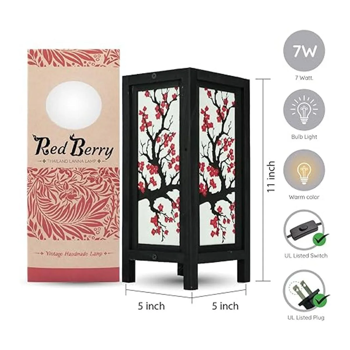 Lámpara de mesa del cerezo en flor japonés diseño_2