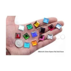 Allstarco Diamantes de imitación acrílicos cuadrados con