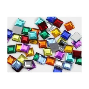 Allstarco Diamantes de imitación acrílicos cuadrados con