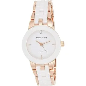 Anne Klein Reloj de pulsera de cerámica con esfera de_1