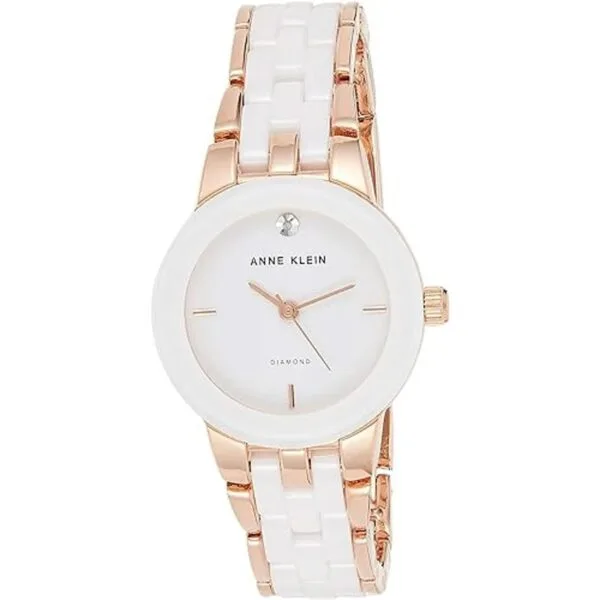 Anne Klein Reloj de pulsera de cerámica con esfera de_1